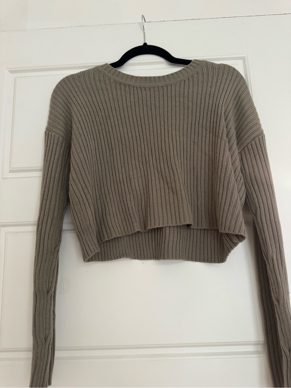 Forever 21 Ribbed Knit Sweater in Taupe
